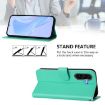 Samsung Galaxy A36 5G Green Leather Phone Case with Lanyard - 3