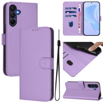 Samsung Galaxy A26 5G Leather Phone Case with Lanyard - Lavender Purple - 1