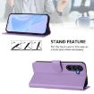Samsung Galaxy A26 5G Leather Phone Case with Lanyard - Lavender Purple - 3