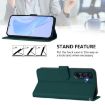 Samsung Galaxy A26 5G Dark Green Leather Phone Case with Lanyard - 3