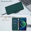 Samsung Galaxy A26 5G Dark Green Leather Phone Case with Lanyard - 7