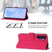 Samsung Galaxy A26 5G Rose Red Leather Phone Case with Lanyard - 3