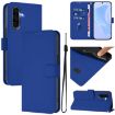 Samsung Galaxy A56 5G Dark Blue Leather Phone Case with Lanyard - 1