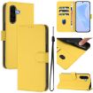 Samsung Galaxy A56 5G Lemon Yellow Leather Case with Lanyard - 1