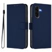 Samsung Galaxy A56 5G Navy Blue Leather Phone Case with Lanyard - 2