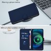 Samsung Galaxy A56 5G Navy Blue Leather Phone Case with Lanyard - 7
