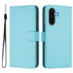 Samsung Galaxy A56 5G Sky Blue Leather Phone Case with Lanyard - 2
