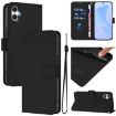 Samsung Galaxy A06 4G/5G Black Leather Phone Case with Lanyard - 1