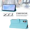 Samsung Galaxy A06 4G/5G Sky Blue Leather Phone Case with Lanyard - 3