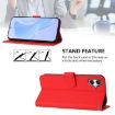 Samsung Galaxy A07 4G Red Leather Phone Case with Lanyard - 3
