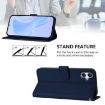 Samsung Galaxy A07 4G Navy Blue Leather Phone Case with Lanyard - 3