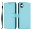 Samsung Galaxy A07 4G Sky Blue Leather Phone Case with Lanyard - 2