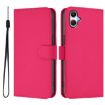 Samsung Galaxy A07 4G Rose Red Leather Phone Case with Lanyard - 2