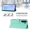 Samsung Galaxy A17 5G Mint Green Leather Phone Case with Lanyard - 3
