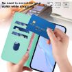 Realme 14 5G/14T 5G Leather Phone Case with Lanyard - Mint Green - 7