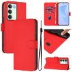 Realme V70 5G/14X Global Red Leather Phone Case with Lanyard - 1