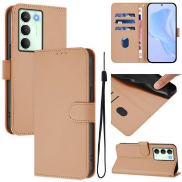 Realme V70 5G/14X Leather Phone Case with Lanyard - Nude Color - 1