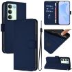 Realme V70 5G/14X Leather Phone Case with Lanyard - Navy Blue - 1