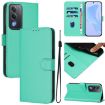 OPPO A5/A3 Pro 5G Green Leather Phone Case with Lanyard - 1