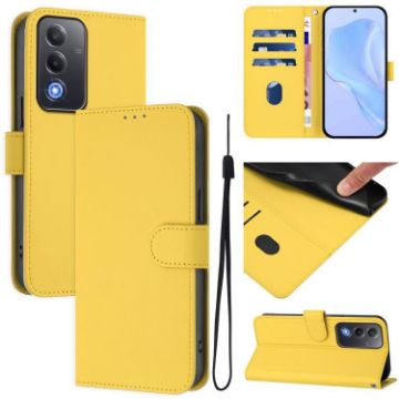 OPPO A5/A3 Pro 5G Leather Phone Case with Lanyard - Lemon Yellow - 1