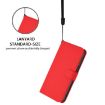 OPPO A5X 4G/5G Leather Phone Case with Lanyard - Red, Skin Feel - 7