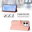OPPO A5X 4G/5G Pink Leather Phone Case with Lanyard - Solid Color - 3