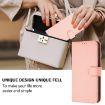 OPPO A5X 4G/5G Pink Leather Phone Case with Lanyard - Solid Color - 5