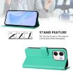 OPPO A5X 4G/5G Green Leather Phone Case with Lanyard - Solid Color - 3