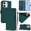 OPPO A5X Leather Phone Case with Lanyard - Dark Green, 4G/5G Global - 1
