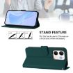 OPPO A5X Leather Phone Case with Lanyard - Dark Green, 4G/5G Global - 3