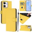 OPPO A5X 4G/5G Leather Phone Case with Lanyard - Lemon Yellow - 1