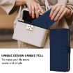 OPPO A5X 4G/5G Leather Phone Case with Lanyard - Navy Blue - 5