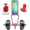 Samsung Galaxy A06 5G Red Silicone Case with Card Bag & Lanyard - 3