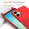 Samsung Galaxy A06 5G Red Silicone Case with Card Bag & Lanyard - 5