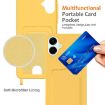 Samsung Galaxy A06 5G Yellow Silicone Case with Card Bag & Lanyard - 4