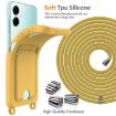 Samsung Galaxy A06 5G Yellow Silicone Case with Card Bag & Lanyard - 6