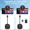 Wireless CarPlay Adapter USB HDMI Wired to Wireless Square Black - 8