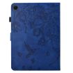 Samsung Galaxy Tab A8 2022 SM-X200 Floral Bird Leather Case Dark Blue - 3
