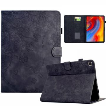 Samsung Galaxy Tab A7 10.4 T500 Leather Case - Flowers & Bird Embossed - 1