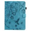 Samsung Galaxy Tab A7 10.4 T500 Floral Bird Embossed Leather Case Blue - 2
