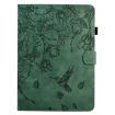 Samsung Galaxy Tab A7 10.4 T500 Green Floral Bird Embossed Leather Case - 2