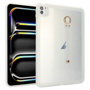 iPad Pro 13 2024 Transparent Wristband Holder Hybrid TPU Case - 1