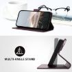 Xiaomi 14 Ultra Leather Phone Case - Triangle Pattern, Dark Purple - 4