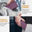 Xiaomi 14 Ultra Leather Phone Case - Triangle Pattern, Dark Purple - 6