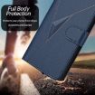 Xiaomi 14 Ultra Leather Phone Case - Triangle Pattern, Royal Blue - 7