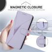 Redmi Turbo 4 Pro/Poco F7 Leather Phone Case - Triangle Pattern, Purple - 5
