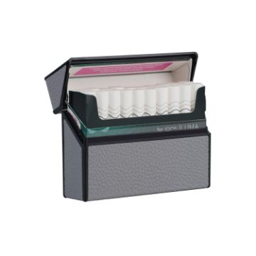 IQOS Series Electronic Cigarette Grooved Leather Storage Box - Grey - 1