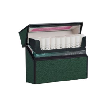 IQOS Series Electronic Cigarette Grooved Leather Storage Box - Green - 1