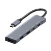 ADS-336 5 in 1 4K HDMI, USB-C, USB Hub Expander - Dark Grey - 1