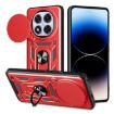 Red TPU+PC Phone Case for Redmi Note 14 Pro+ 5G with Sliding Camera Cover - 1